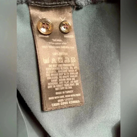 Ted Baker 3 button trendy stylish  cotton green golf polo short sleeve S - Picture 3 of 4